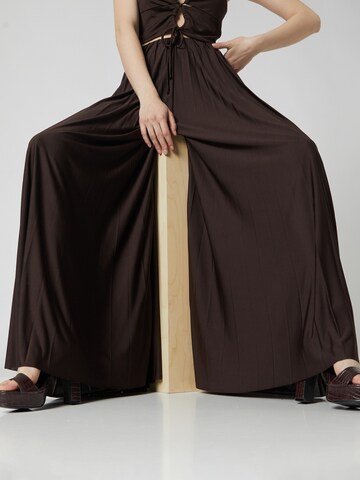 Guido Maria Kretschmer Women Szeroka nogawka Spodnie 'Samantha' w kolorze brązowy