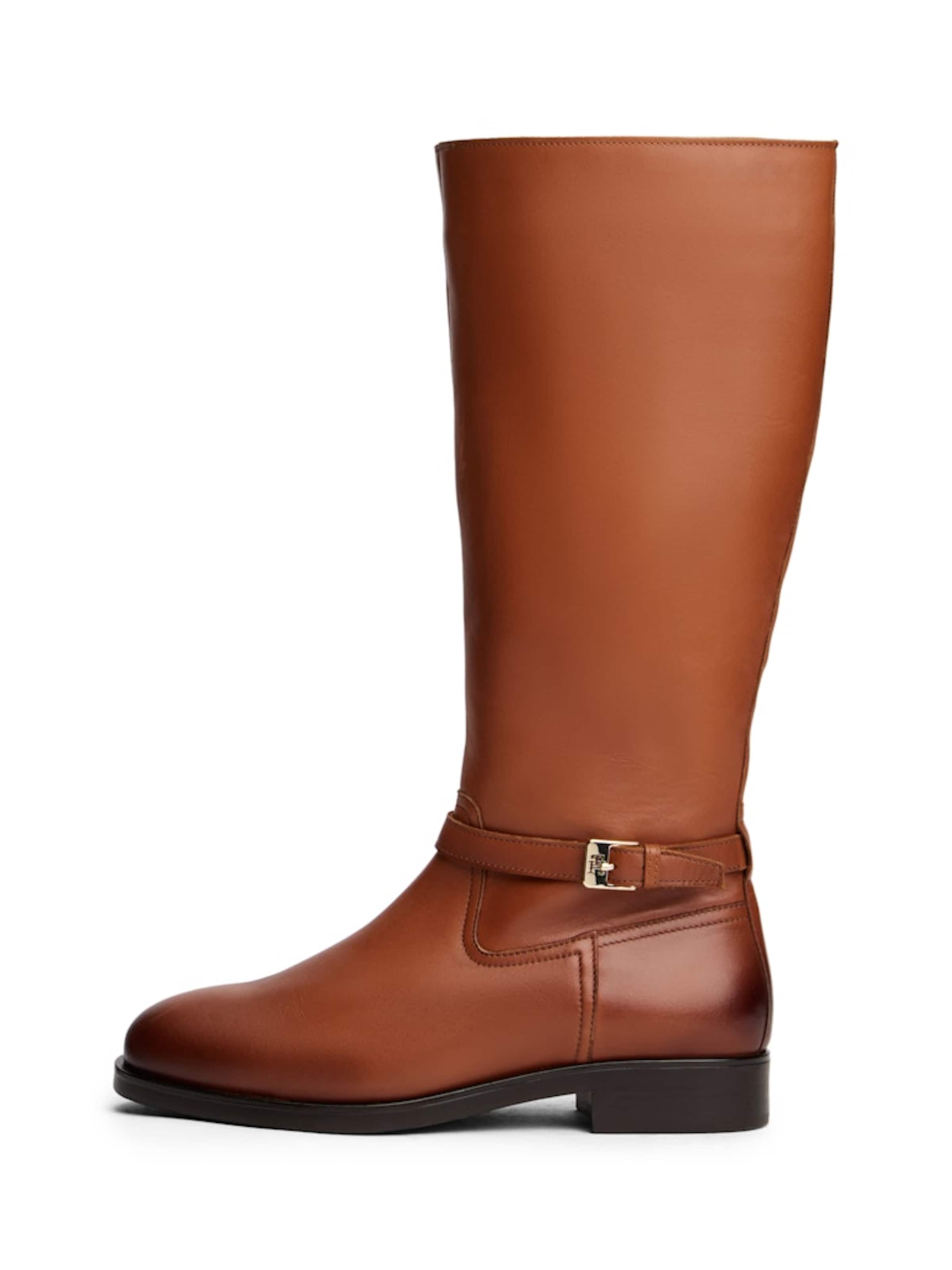 Cizme de la TOMMY HILFIGER pe maro: față