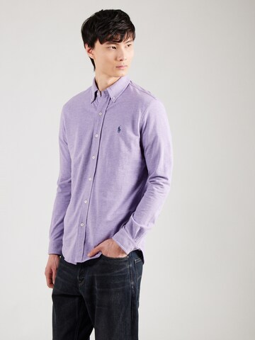 Regular fit Camicia di Polo Ralph Lauren in lilla: frontale