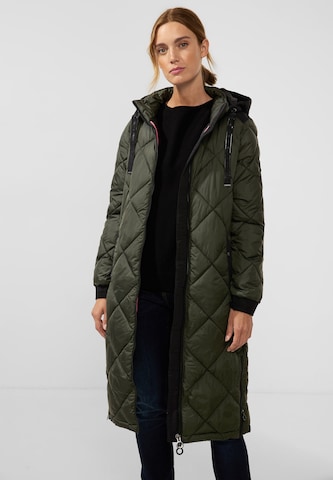 STREET ONE Winter Coat in Green: front