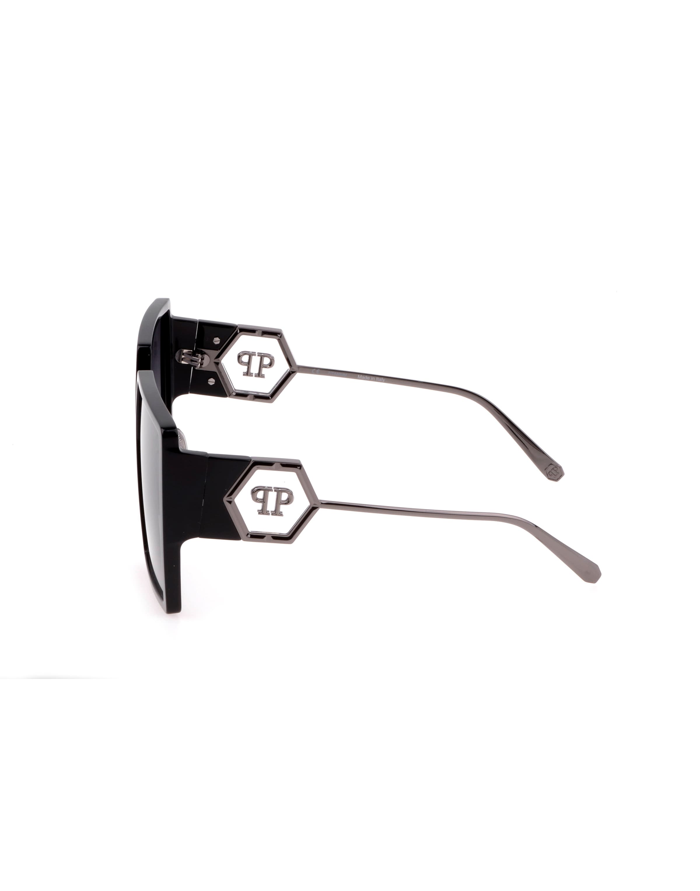 Philipp Plein Sonnenbrille 'Hexagon' in Schwarz