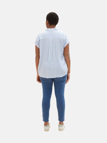 Tom Tailor Women + Bluse in Blau