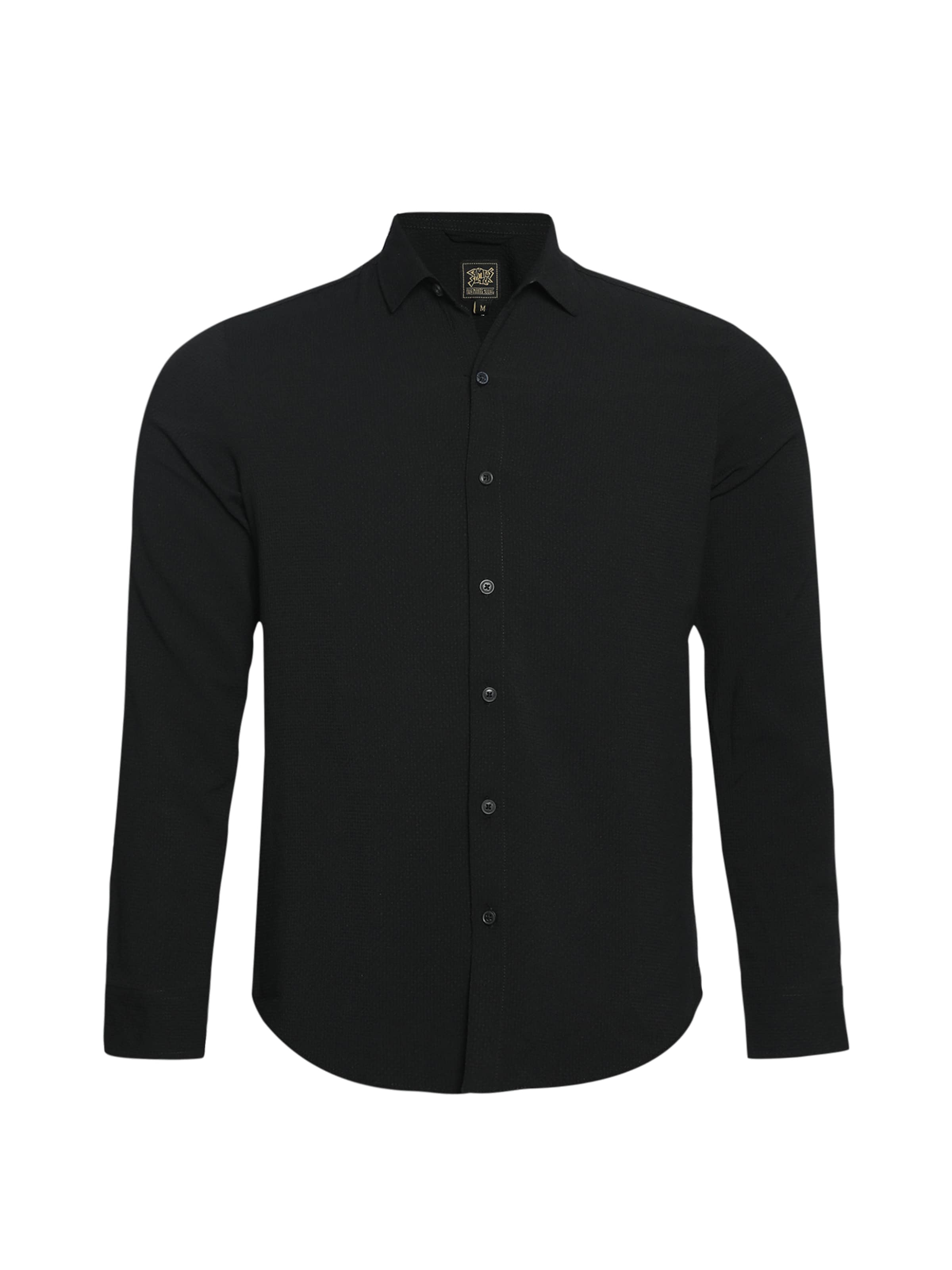 Regular fit Camicia ' Manuel ' di Campus Sutra in nero: frontale