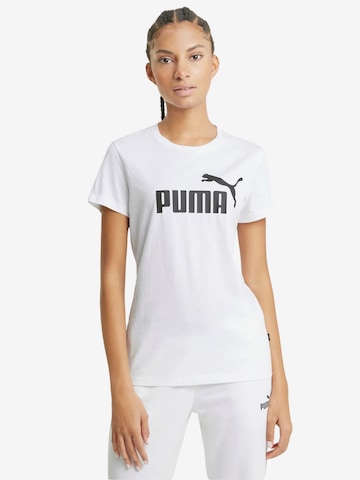 PUMA Λειτουργικό μπλουζάκι 'Essential' σε λευκό: μπροστά