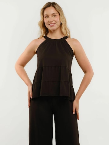 Liberte Essentiel Top ' ALMA ' in Black: front