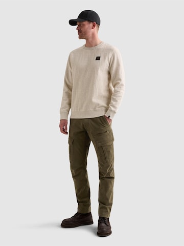 Felpa 'Sweatshirt with allover jacquard pattern and badge' di PME Legend in bianco