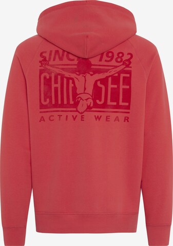 CHIEMSEE Regular fit Zip-Up Hoodie in Red