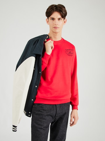 s.Oliver Sweatshirt in Rot: Vorderseite