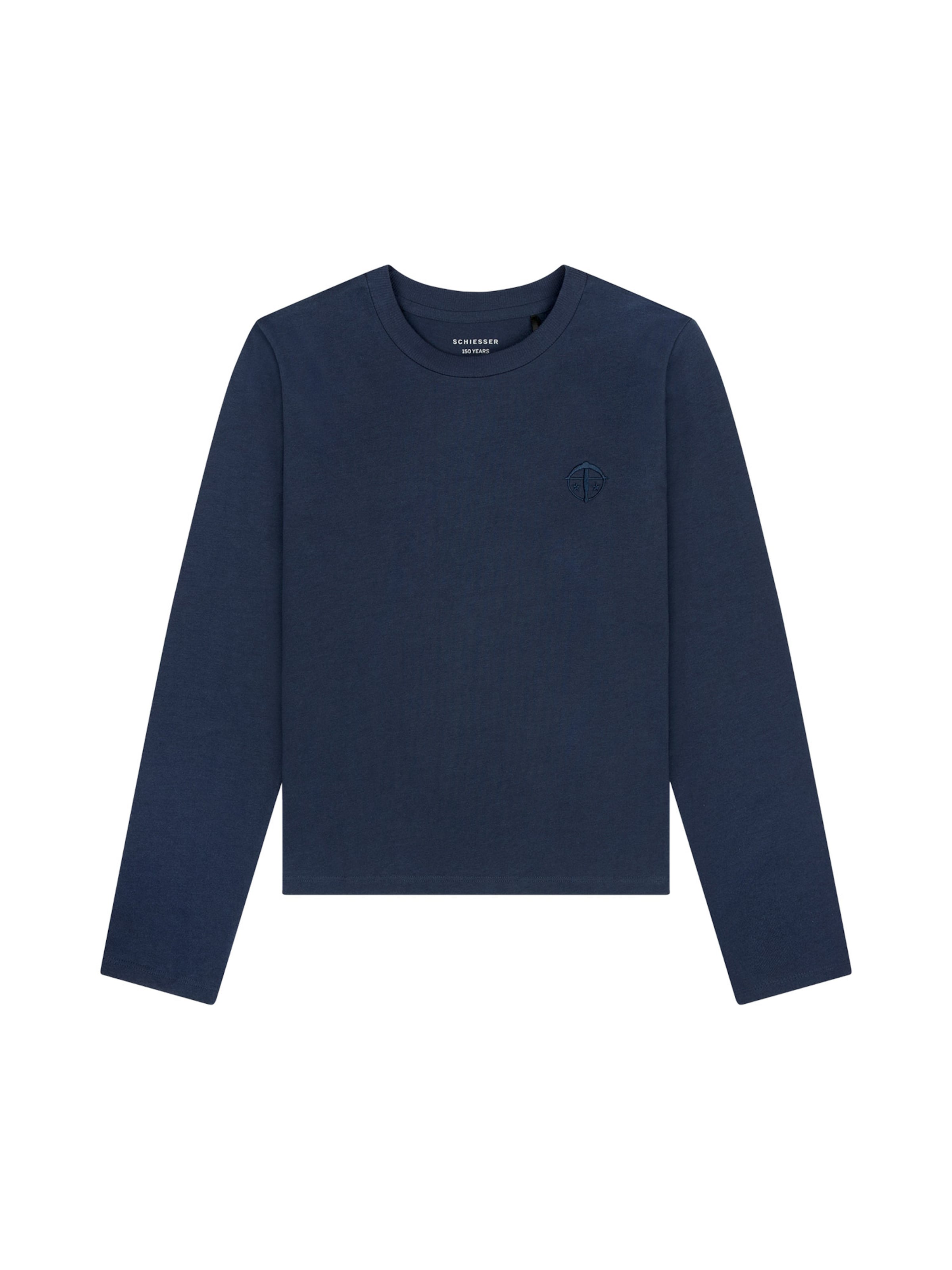 SCHIESSER Shirt ' SCHIESSER 150 YEARS ' in Blue: front