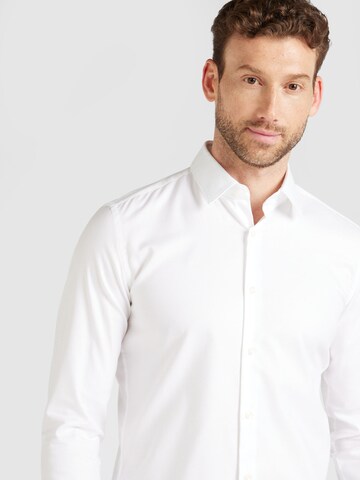 BOSS Slim fit Overhemd 'P-Hank' in Wit
