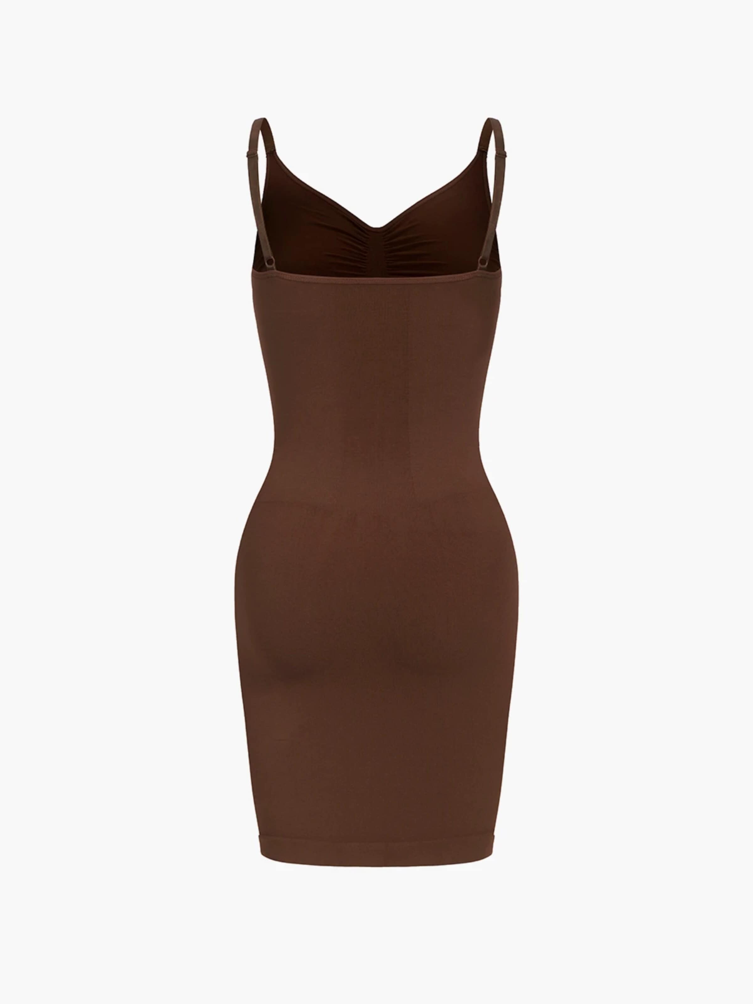 cfab (formerly creamy fabrics) Klänning 'Shaping Cami Dress' i brun
