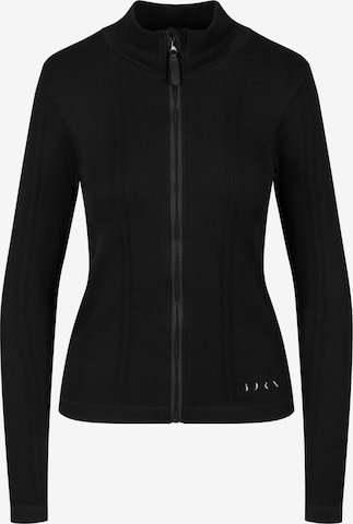 Born Living Yoga Sweatjacke in Schwarz: Vorderseite