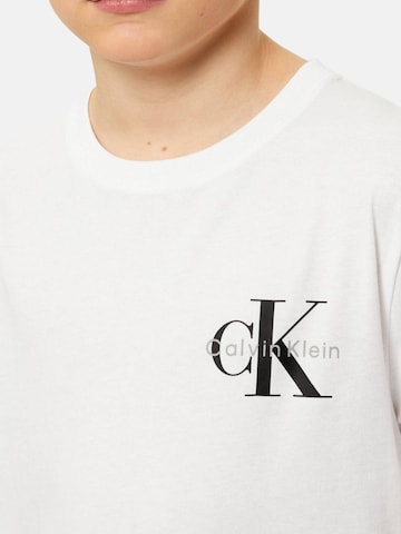 Calvin Klein Kids Shirt 'CALVIN KLEIN  JEANS kids CHEST MONO LOGO SS T-SHIRT T-SHIRT' in Wit