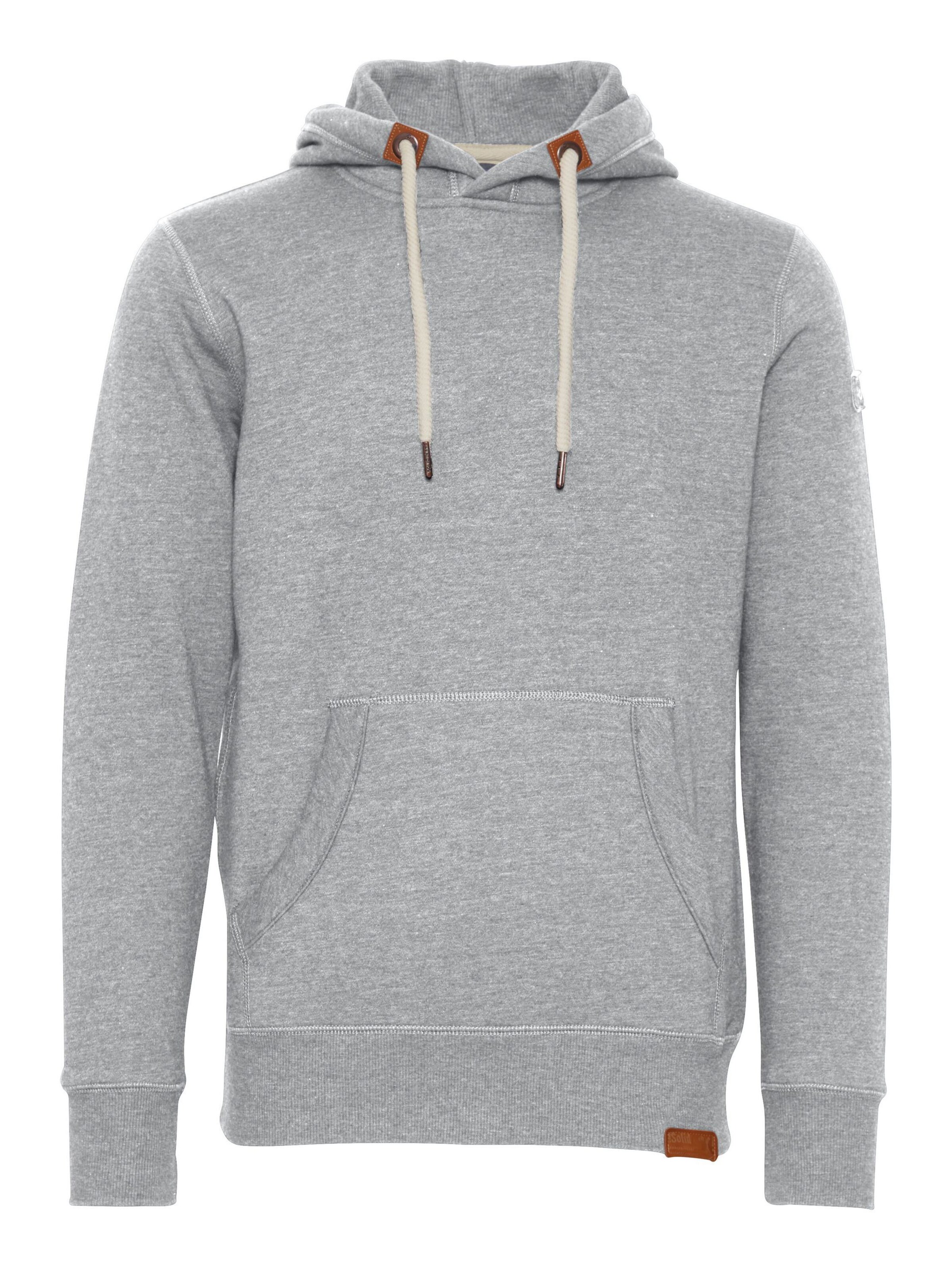 !Solid Sweatshirt in Grijs: voorkant