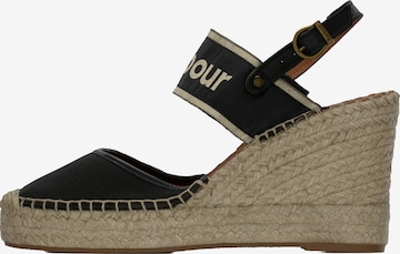 Barbour Sandaalit värissä musta: etupuoli