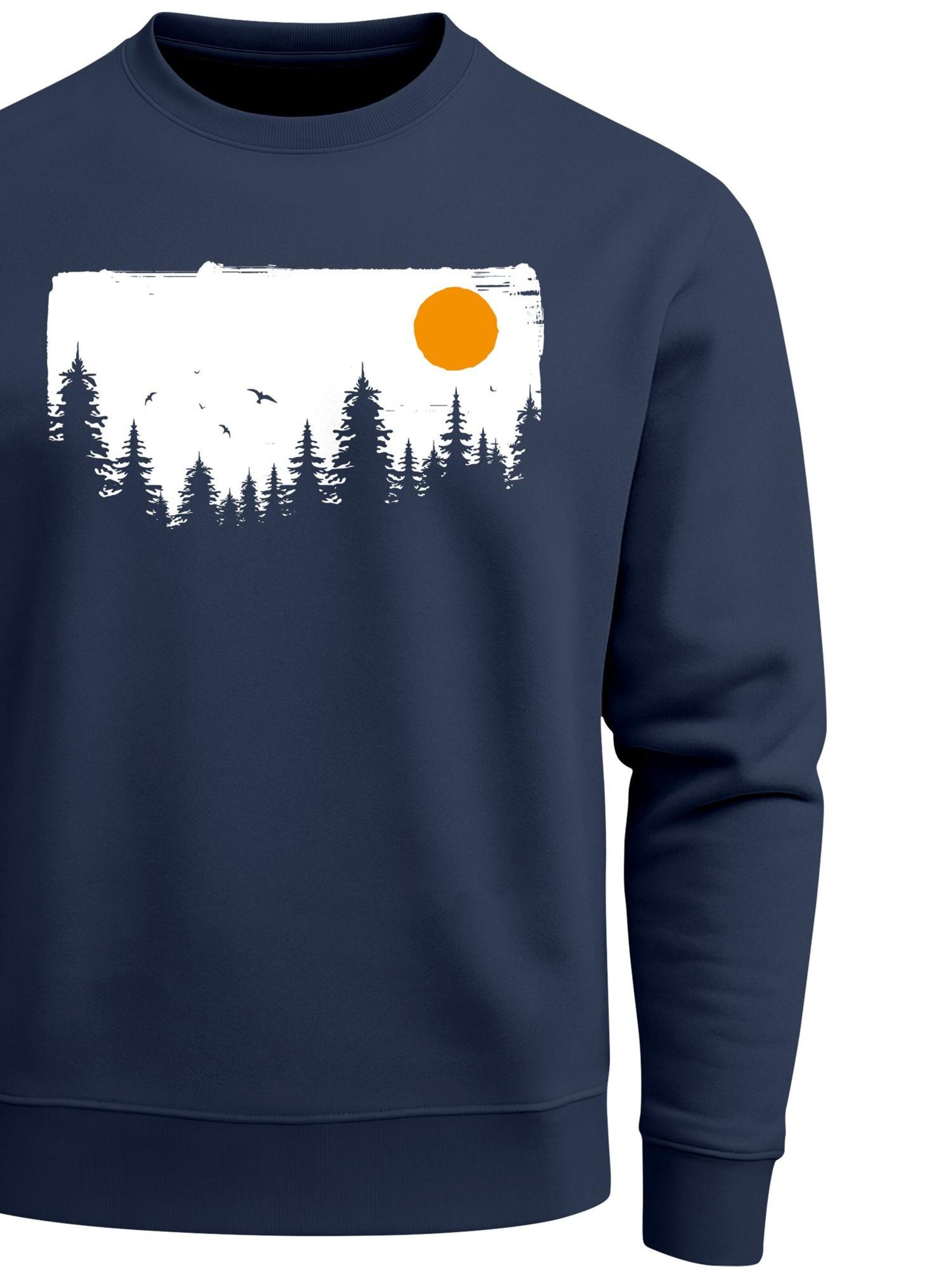 Neverless Sweatshirt 'Forest' in Blue