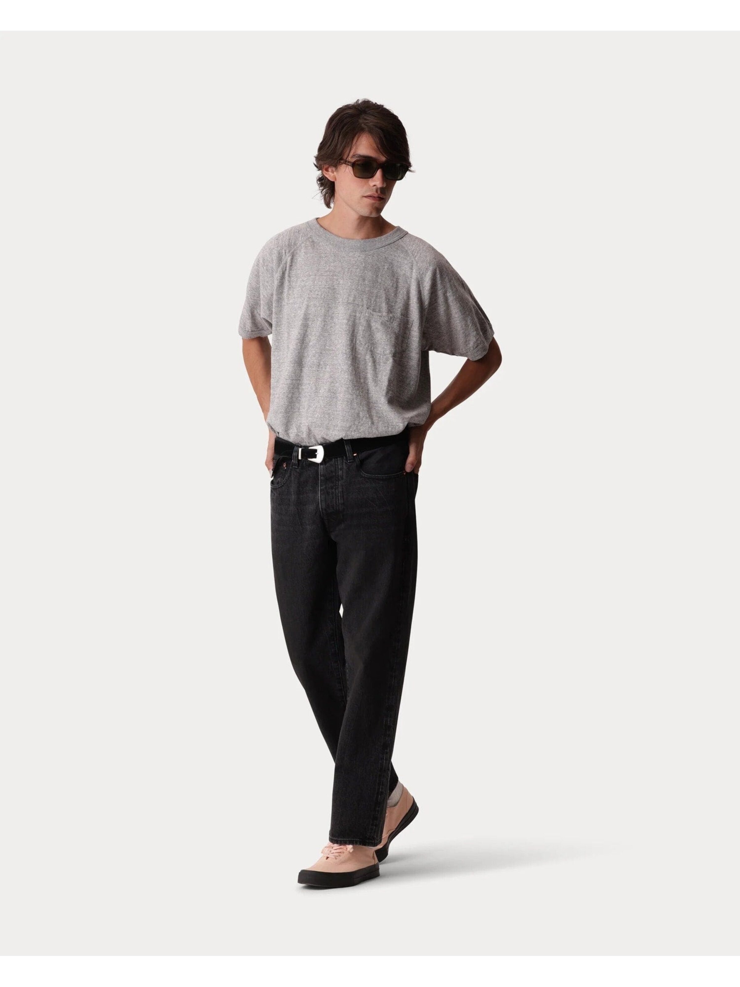 Fortela Regular Jeans '965 John Japan Selvedge Denim 5-Pocket Regular Fit Grey' in Grey