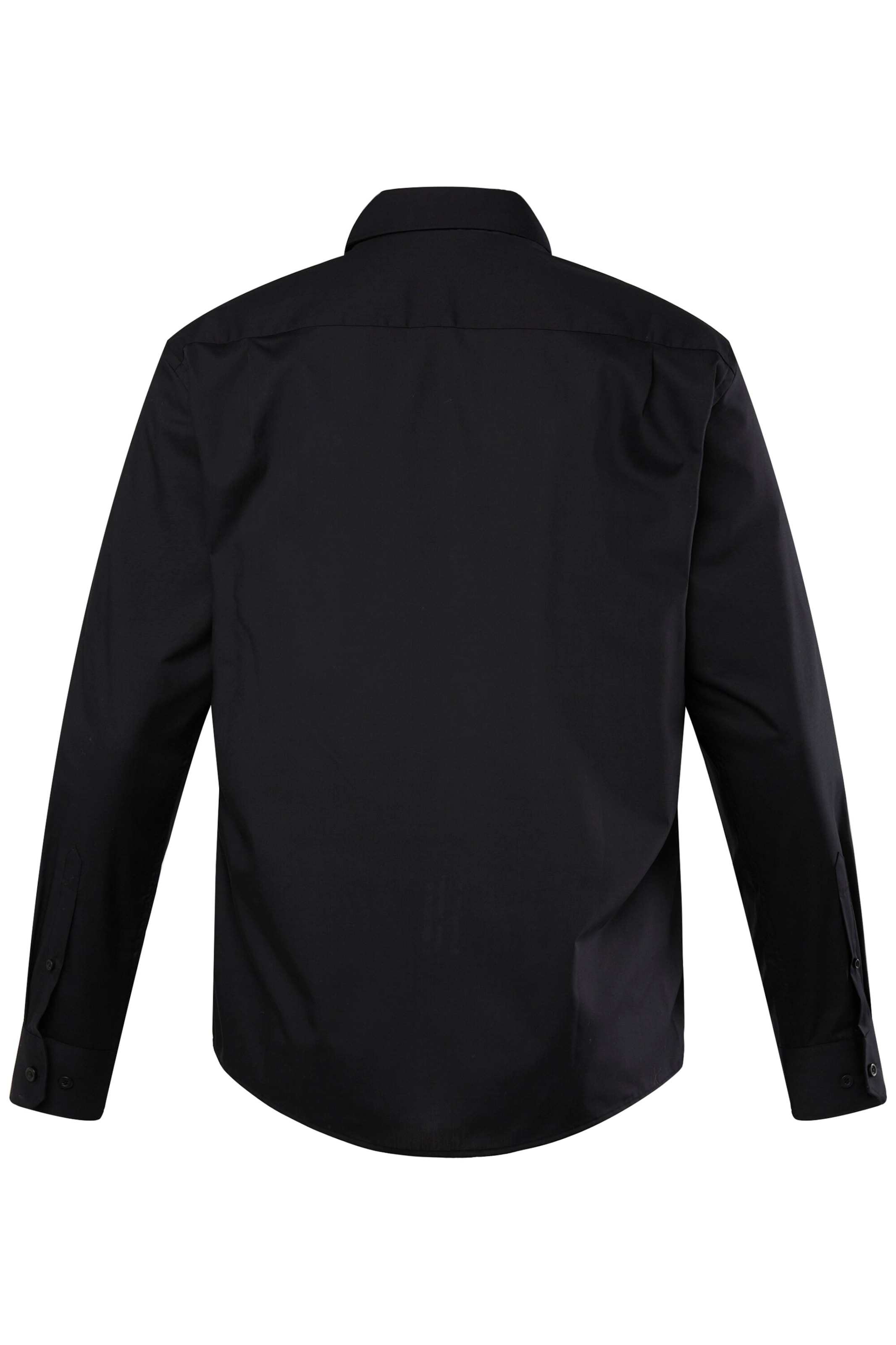 Men Plus Comfort fit Overhemd in Zwart