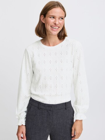 b.young Bluse 'SILVA' in Weiß: Vorderseite