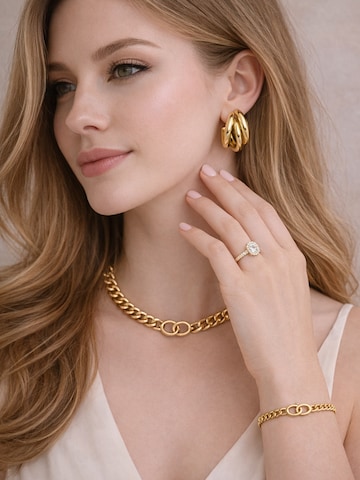 Pure Schmuck Earrings 'Triple' in Gold