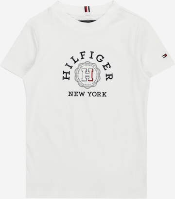 TOMMY HILFIGER Тениска в бяло: отпред