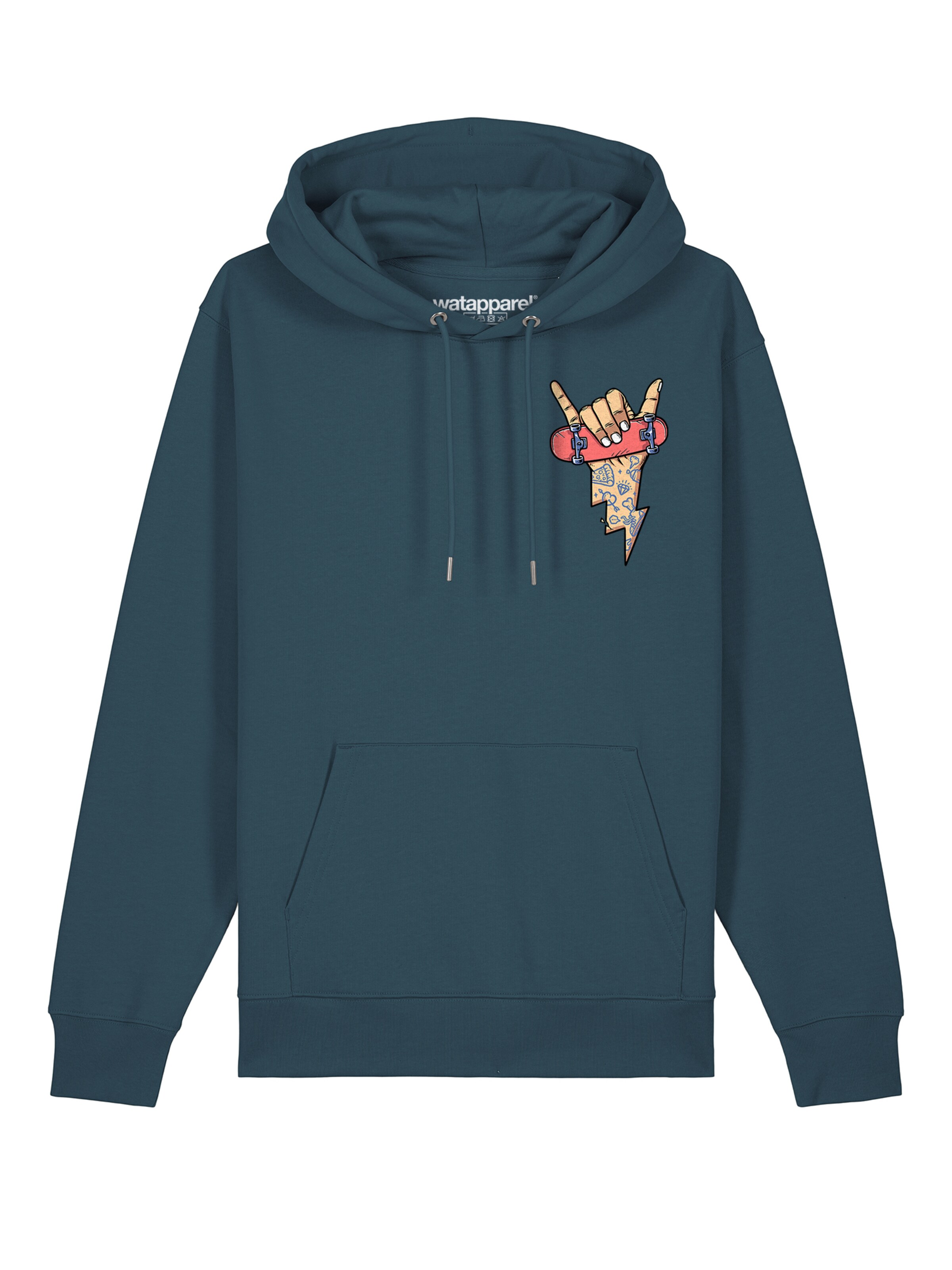 Watapparel Sweatshirt 'Skateboard' in Blau: Vorderseite