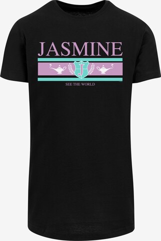 Maglietta 'Disney Jasmine See The World' di F4NT4STIC in nero: frontale