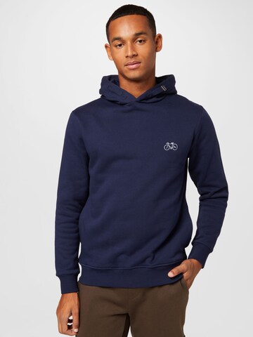 GREENBOMB Sweatshirt 'Bike Relax' in Blue: front