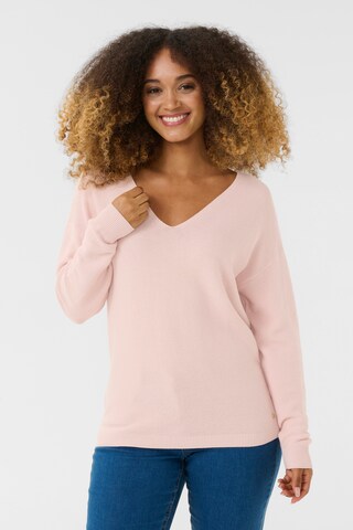 Cream Pullover in Pink: Vorderseite