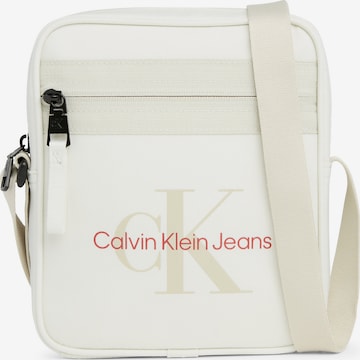 Calvin Klein Jeans Umhängetasche in Beige: predná strana