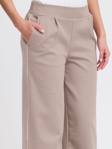 ICHI Wide leg Broek 'Kate' in Roze