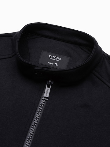 Ombre Zip-Up Hoodie 'B1071' in Black