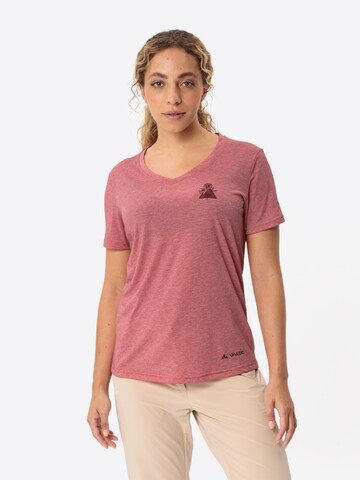 VAUDE Functioneel shirt 'Skomer III' in Rood: voorkant