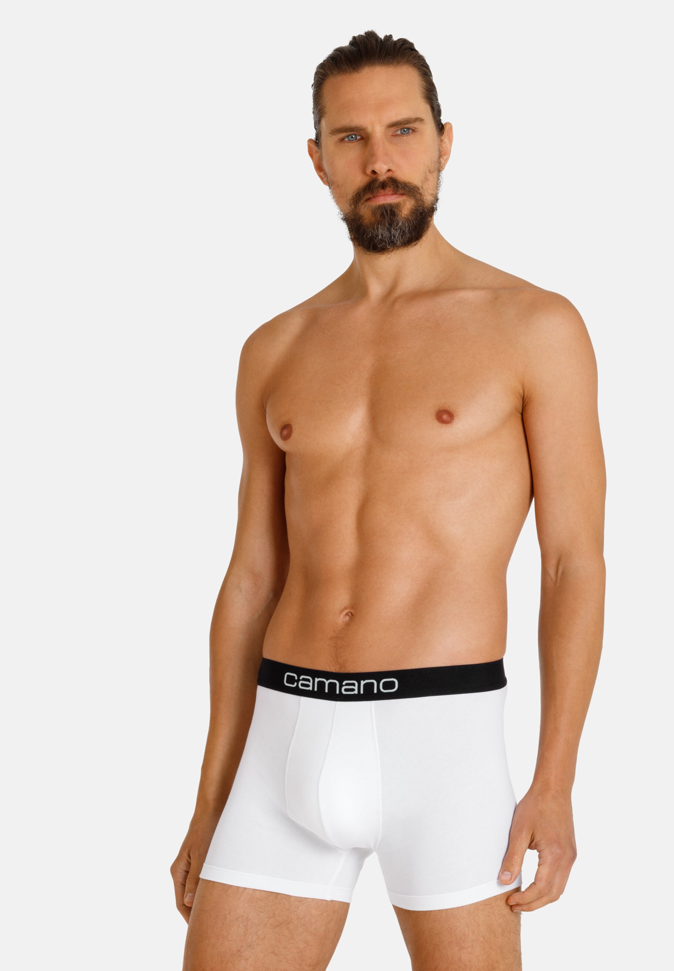 Männer Wäsche camano Boxershorts 'Comfort' in Schwarz, Weiß - QC66771