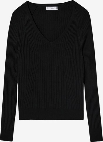 MANGO Пуловер 'GOLETA' в черно: отпред