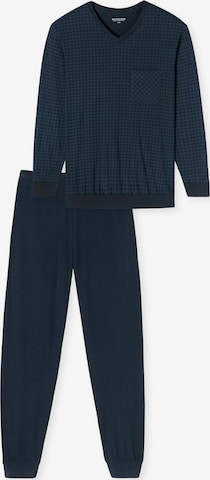 SCHIESSER Pyjama lang 'Comfort Essentials' in Blau: Vorderseite