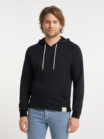 SOMWR Zip-Up Hoodie 'RISE' in Black: front