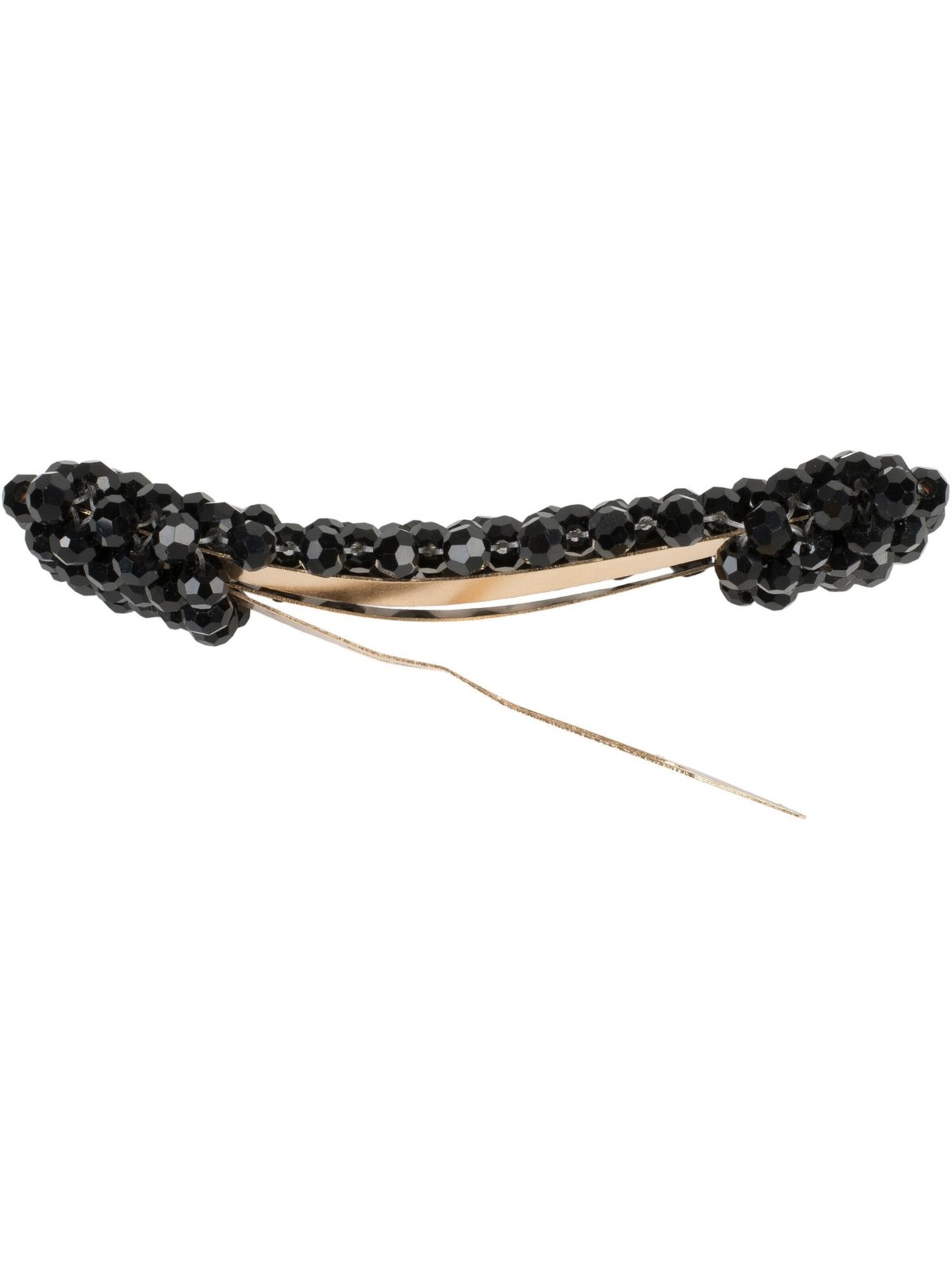 styleBREAKER Haarschmuck 'Rechteckige Kunststoff Perlen Haarspange'‌‌‌‌‌‌‌‌‌‌ in Schwarz