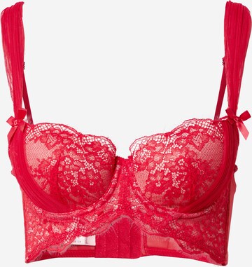 Hunkemöller T-shirt Behå 'Elissa' i röd: framsida