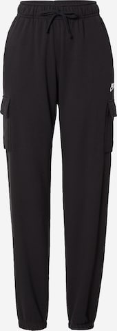 Effilé Pantalon cargo 'Club Fleece' Nike Sportswear en noir : devant