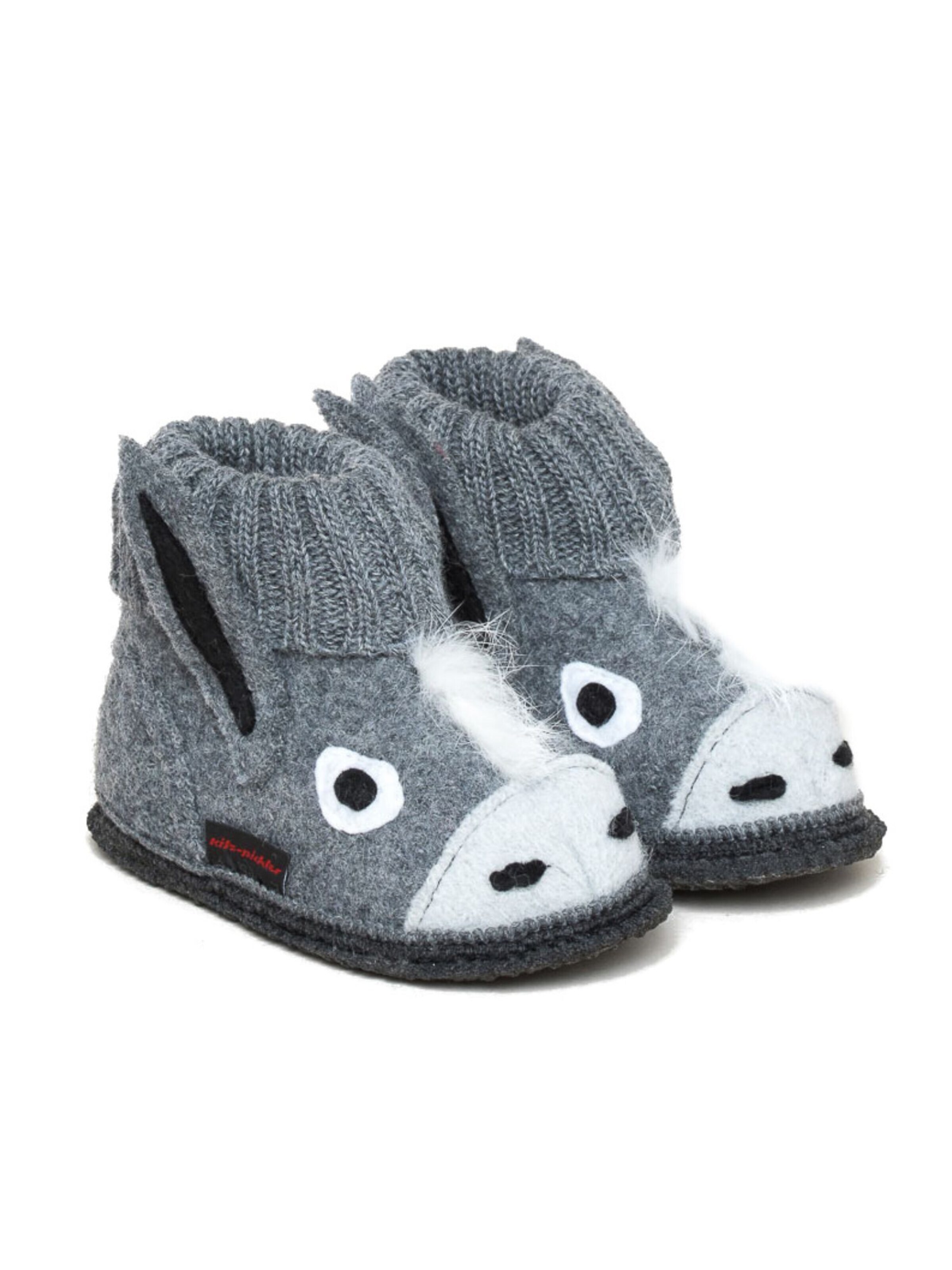 kitz-pichler Slippers 'Hüttenschuhe Esel' in Grey