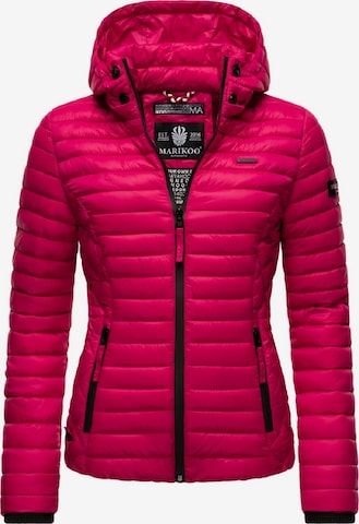 MARIKOO Between-season jacket 'Samtpfote' in Pink: front