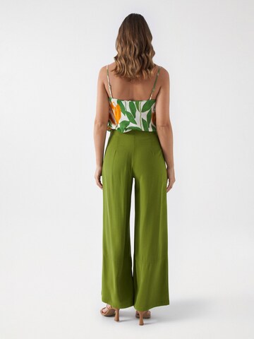 Salsa Jeans Wide Leg Hose in Grün
