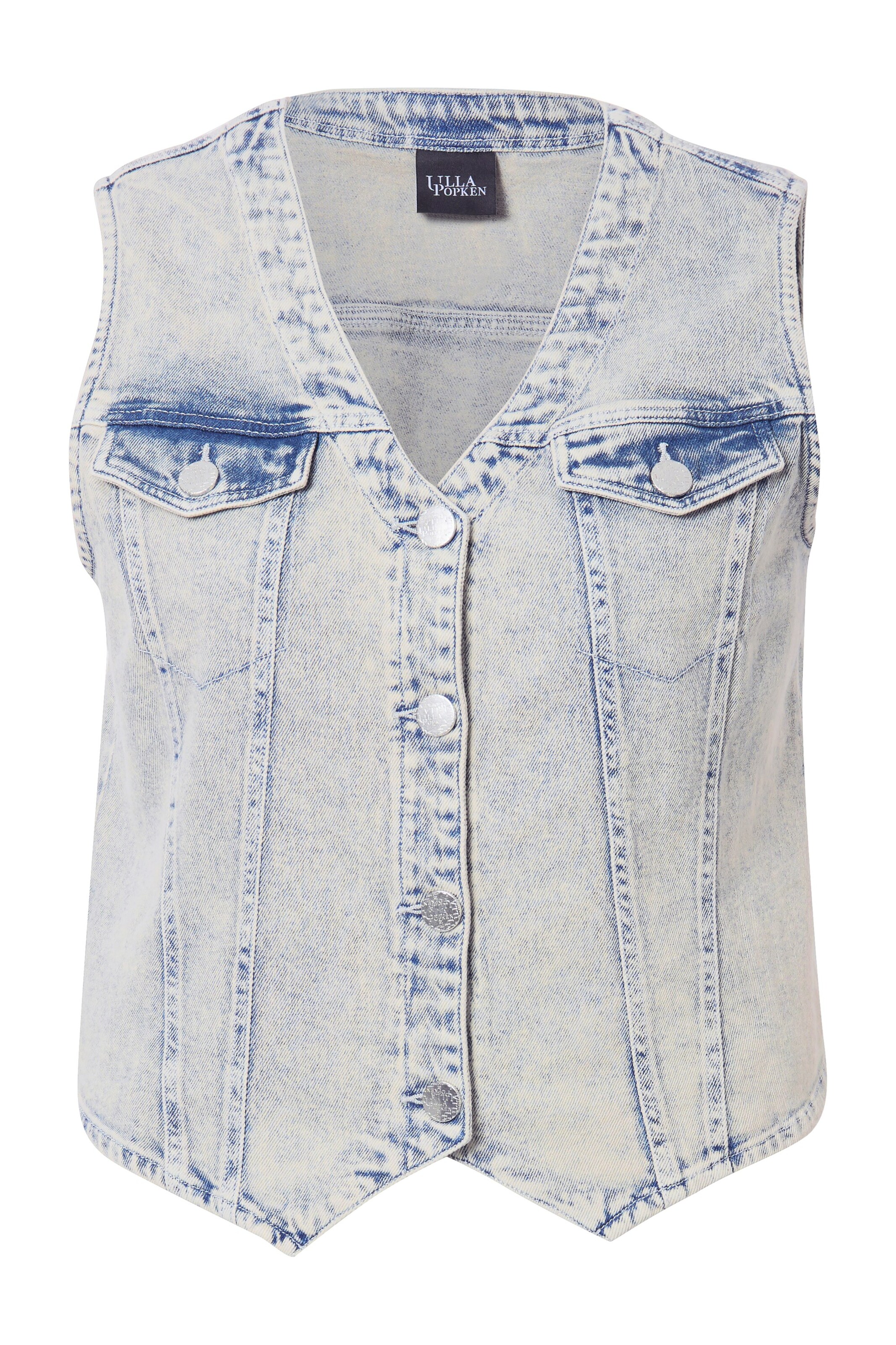 Ulla Popken Weste in Blau: Vorderseite