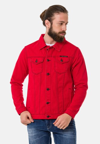 CIPO & BAXX Jeansjacke in Rot