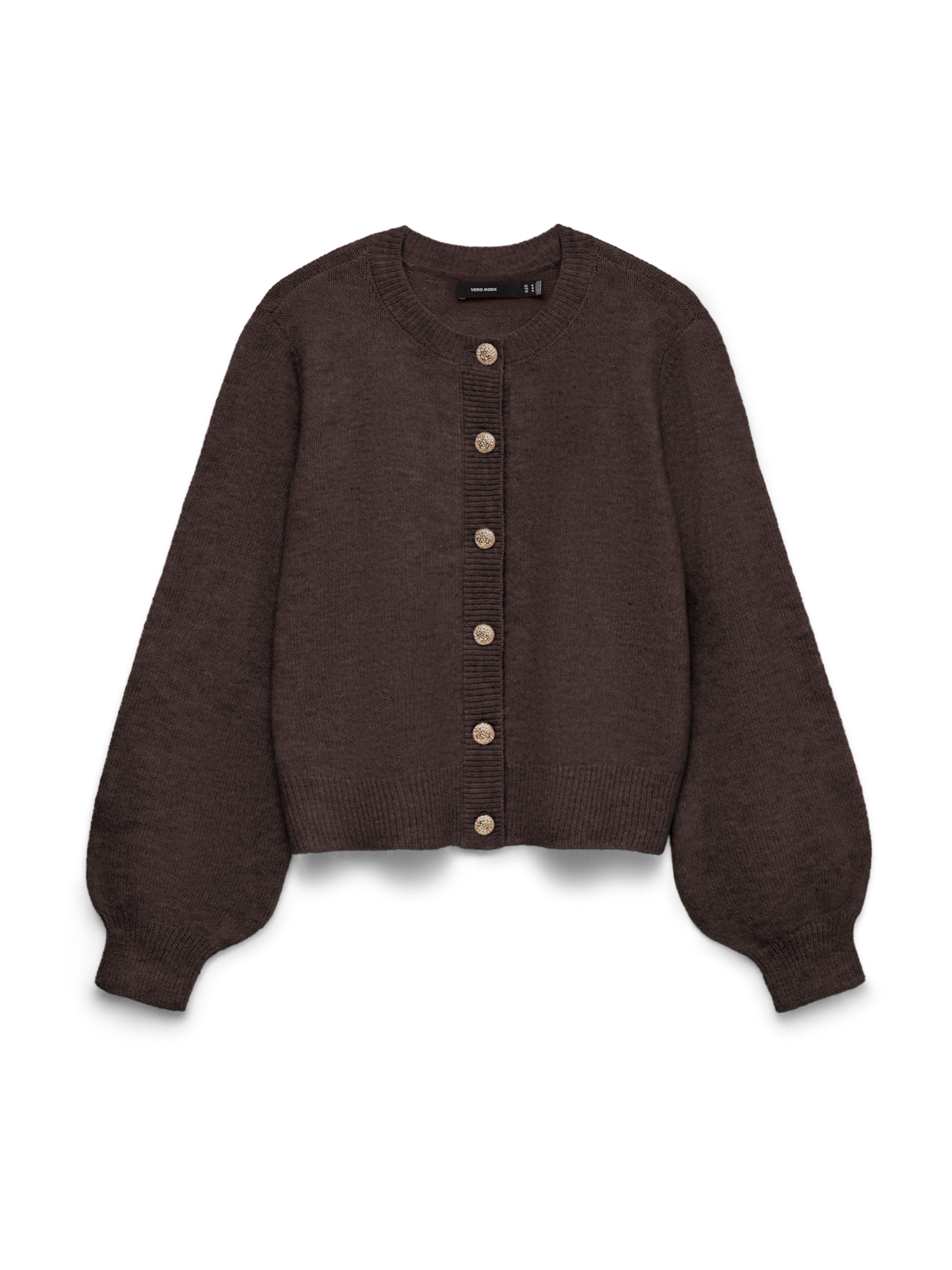 Vero Moda Petite Knit Cardigan 'VMHAZEL' in Brown: front