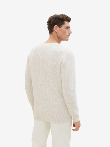 TOM TAILOR Pullover i beige