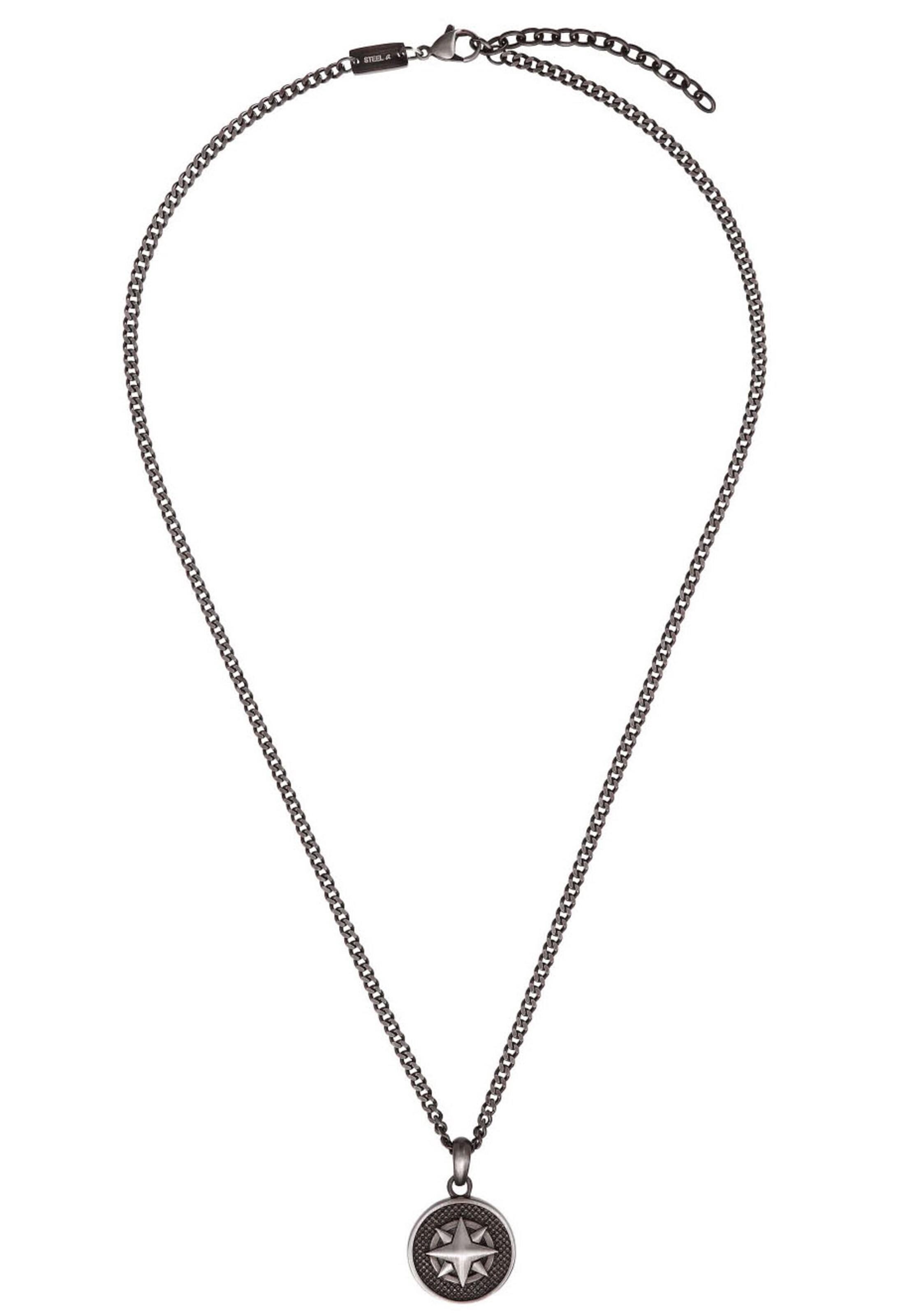 s.Oliver Necklace 'Kompass' in Silver: front