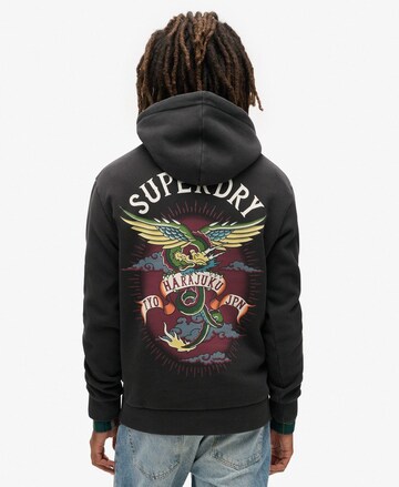 Superdry Sweatshirt 'Tattoo' in Schwarz: Vorderseite