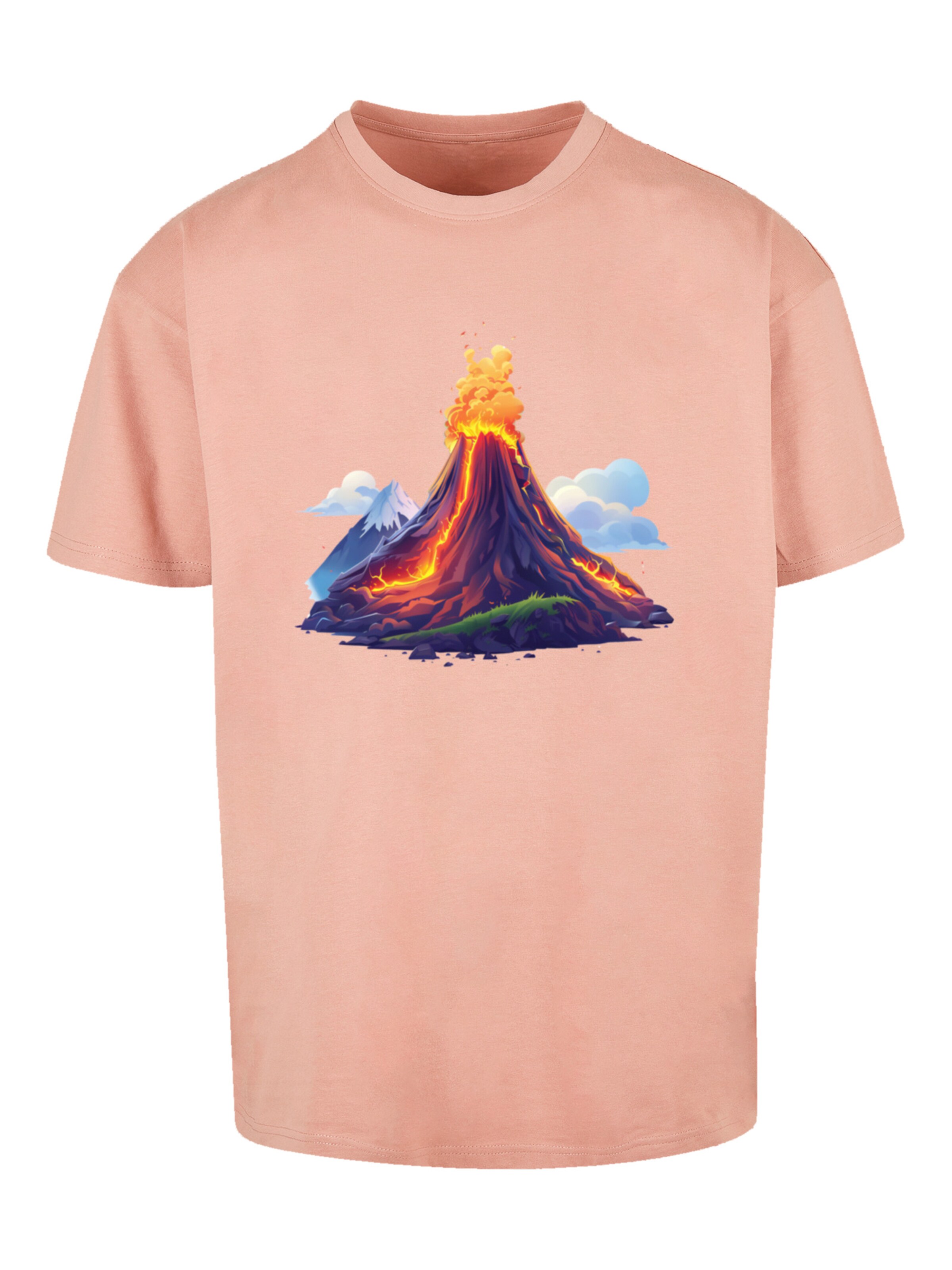 F4NT4STIC T-Shirt 'Vulkanausbruch' in Beige: Vorderseite